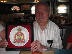 Henri Lirette with his birthday gift, full of pride.