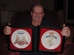 Mike Blanchette full of pride with his two Canadian Forces Badge Plates