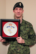 Mike Neil, a very proud and happy recipient of the RCEME Badge Plate