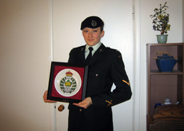 Trooper Ashley Lewis, a very proud and happy recipient.